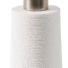 White Elegance Dispensador De Jabon Blanco, Plateado