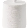 White Elegance Soporte De Algodones Con Tapa Blanco