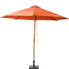 Wood Parasol Sin Pie De Color Oxido