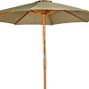 Wood Parasol Sin Pie Verde