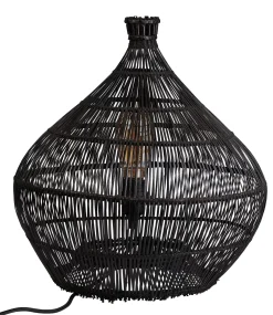 Zalou Lampara De Mesa Negro