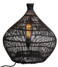 Zalou Lampara De Mesa Negro