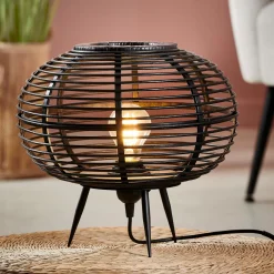 Zanzi Lampara De Mesa E27 Negro