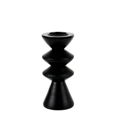 Zigzag Soporte Para Vela Pequena Negro