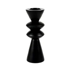 Zigzag Soporte Para Vela Pequena Negro